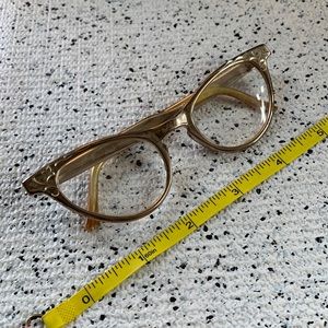 Antique Artcraft Floral Aluminum Catseye Glasses